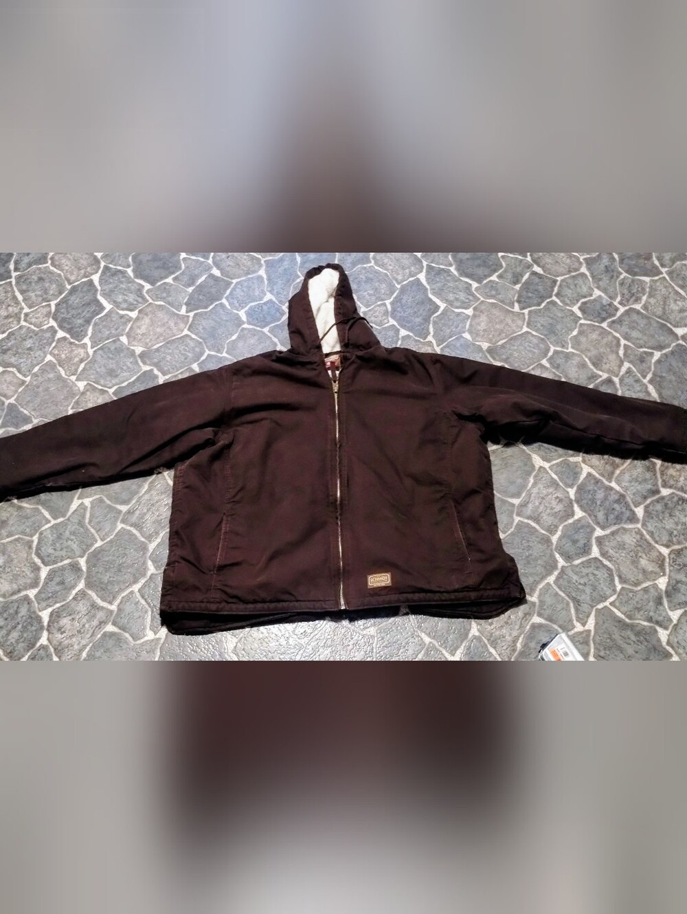 C.E Schmidt workwear for her brown canvas fleece lined hooded coat size 4XL